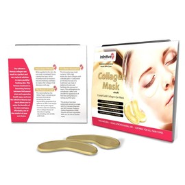 Infinite Beauty Collagen Eye Pads, Eye Mask with 24K Gold Powder, Anti-Age, Smoothes Puffy Eyes, Dark Circles and Wrinkles, Moisturising, Lifting Effect, 10 Pieces Skin Regenerating and Skin-Firming For Home. used