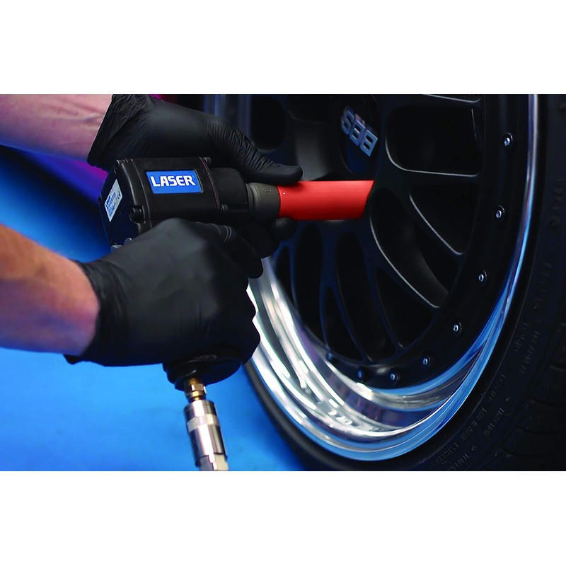 Laser 6908 Alloy Wheel Nut Socket 17mm x 130mm, Red