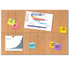 Uoisaiko Pin Board Large Notice Board 30x30cm, Memo Board 30 Pins 6 Pack Alternative to Cork Board, Felt Board Tiles Bulletin Board for Home Office Classroom, Felt Wall Tiles for Wall Decoration