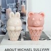Cestony 3D Ice Cream Bear Candle Silicone Molds for Making