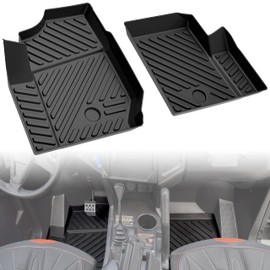 SAUTVS TPE Anti-Slip Floor Mats for Polaris General 1000/ XP 1000 16-24, All Weather Protection Front Row Floor Liners Slush Mats for Polaris General 1000/ General XP 1000 2016-2024 Accessories