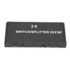 2x2 HD Multimedia Interface Splitter 4K 60Hz 2 In 2