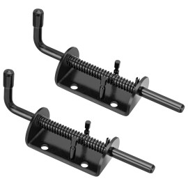 Quality Life Spring Loaded Gate Latch Pin Barrel Bolt 6in Durable Solid Steel for Shed Doo...