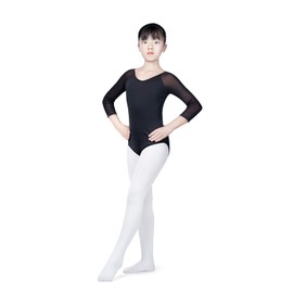 NEWCHAO Girls Dance Ballet Tights Footed Student Training Tights for Children Adults White Pink XS-L