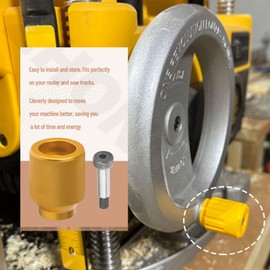 ZHONGXIA Upgrade Aluminum Alloy Stubby Knob Compatible with Dewalt DW735 Planer Stubby Knob, DW735X Planer (Yellow)