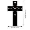 THIDARGO Modern Cross-Shaped Wall Clock, Black, Minimalist Design, 12 x