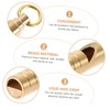 KOMBIUDA 2Pcs Retro Brass Whistle Pendant Survival Whistle for Outdoor