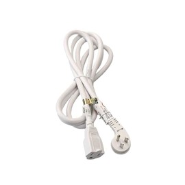 6 ft Power Cord Extension Cable, White (1, White)