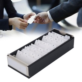Rolodex Card Holder,Index Card Holder Hold 800 Business Cards A to Z Card File Holder Organizer with High Transparent Cover for Business Card (Black)