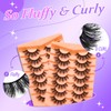 Dirbeauty Fluffy False Eyelashes Mink Lashes 8D Volume False Eyelashes