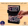 Marketing Holders Wall Business Card Holder 2 Pocket Black Acrylic
