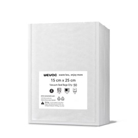 Wevac Vacuum Sealer Bags Food, BPA Free Commercial Grade, Compatible with All Vac Machines, Food Saver Vacuum Seal Bags, Meal prep and Great for Storage, 15x25cm 200 Count Precut Sous Vide Bags