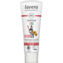 lavera Toothpaste Kids Fluoride Free – No Dyes – Protects Milk Teeth – Mild Fruity – Organic Calendula & Calcium – Vegan – 75 ml