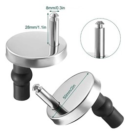4 Pack Toilet Seat Fittings Fixings Quick Release Toilet Seat Top Fixings Soft Close Toilet Seat Hinges Replacement Kit with 2 Expansion Screw for WC Toilet Blind Holes.