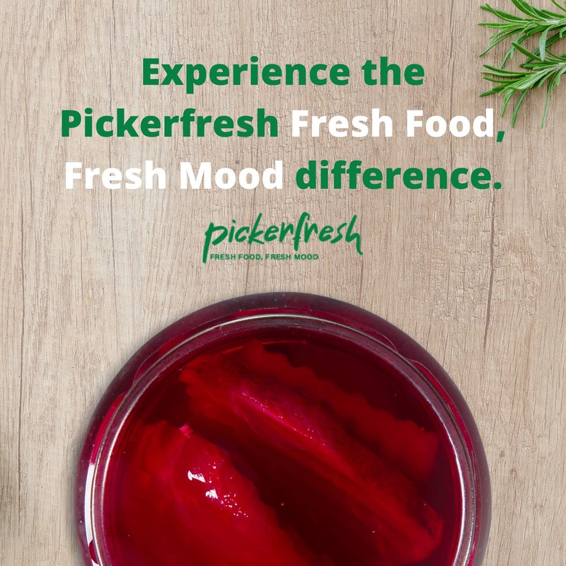 Pickerfresh Pickled Beets - Crinkle Cut Sliced Beetroot - Simple