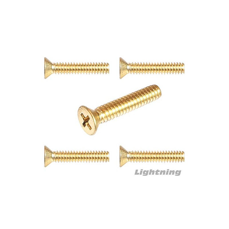 Phillips Flat Head Machine Screw Solid Brass 6-32 x 1