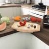 ZYWEICH Kitchen counter Bamboo Wood Corner Cutting Board, Space Saving