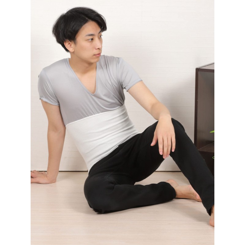 Fuwarism Men's Thin, Silk in Cotton, Haramaki (Made in Japan),
