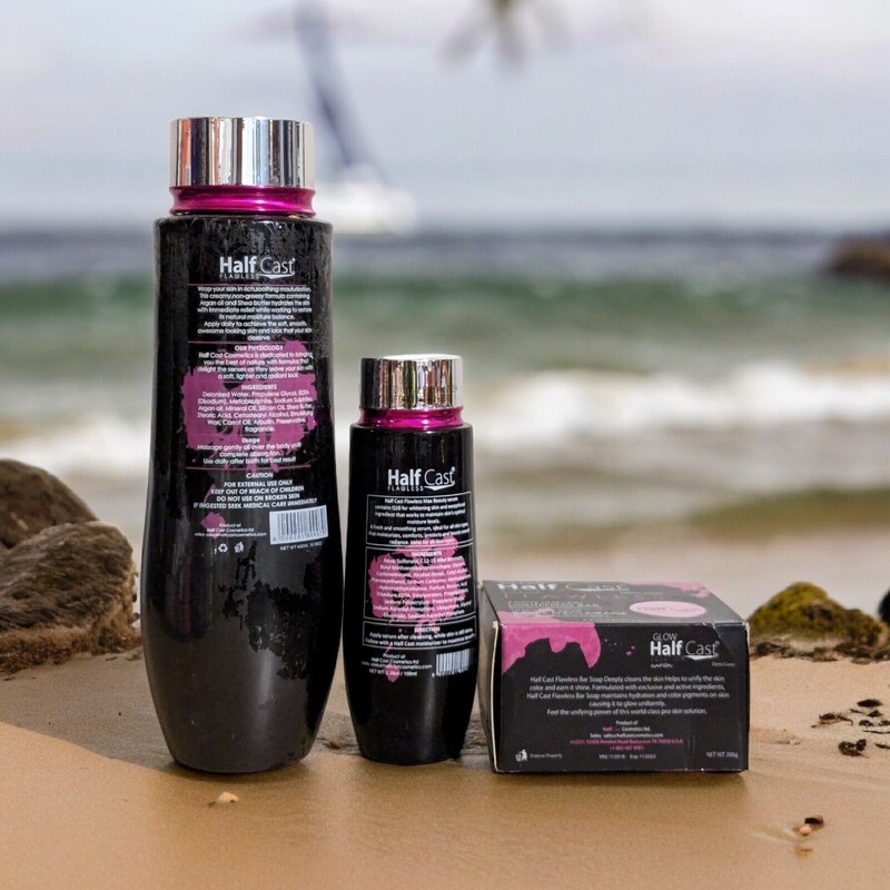 half cast Glow Flawless Face Cream, Unifying Lightening Lotion, Purifying