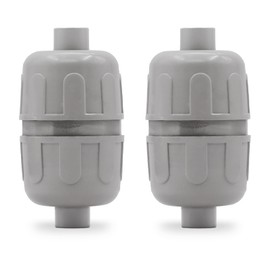 Wocloer 1/2 inch Liquid-Tight Connector,PVC Flexible Conduit Double-Ended Connector,Straight 180 Degree,Two-Way Conduit Connector,Electrical Conduit Fittings(2 Pcs)