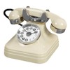 Widdop and Co WILLIAM WIDDOP Miniature Clock-Cream Telephone, Silver, Small