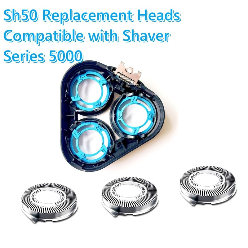 Sh50 Replacement Heads Compatible with Shaver Series 5000 (S5xxx)