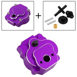 Pothyes Ascent 18 Transmission Gearbox with Pinion Gear for Redcat Ascent-18 1/18 RC Crawler Metal Upgrades Parts (Purple)