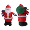 3.9ft Inflatable Santa with Gift Bag Light Decoration Polyester Easy