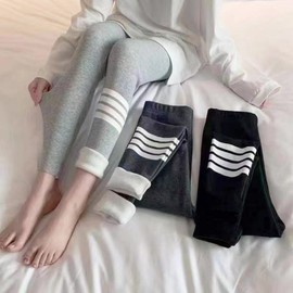 Autumn/Winter Thick Brushed Yoga Leggings - 4-Bar Fitness Pants Leggings XL/Dark Gray Thin Brushed 5ea