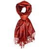 Lorenzo Cana Luxury Pashmina Scarf Jacquard Woven 100% Silk Paisley