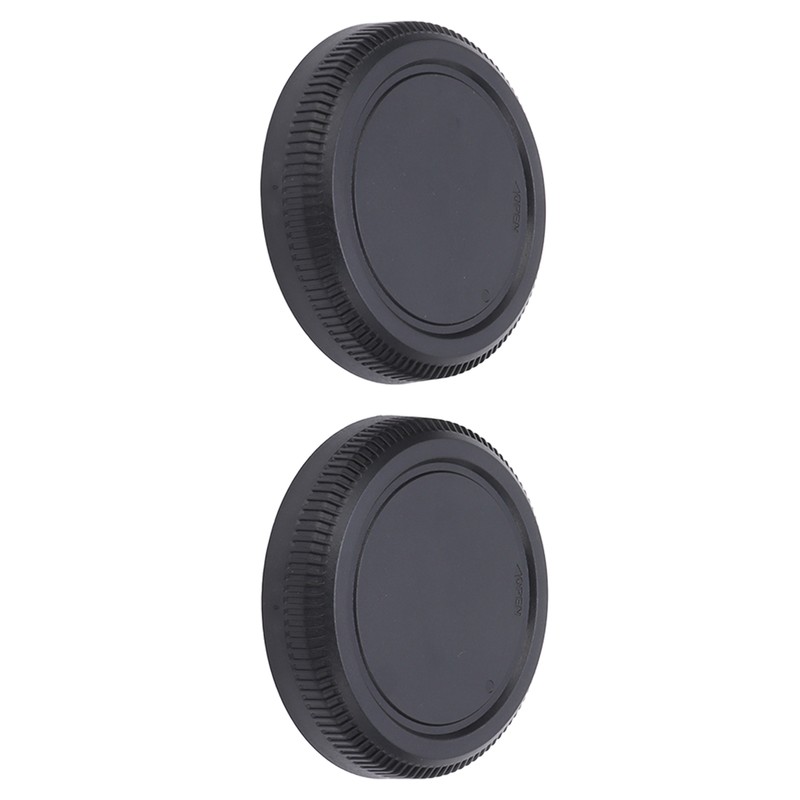 2PCS Lens Rear Caps ABS Plastic Snap On Lens Back