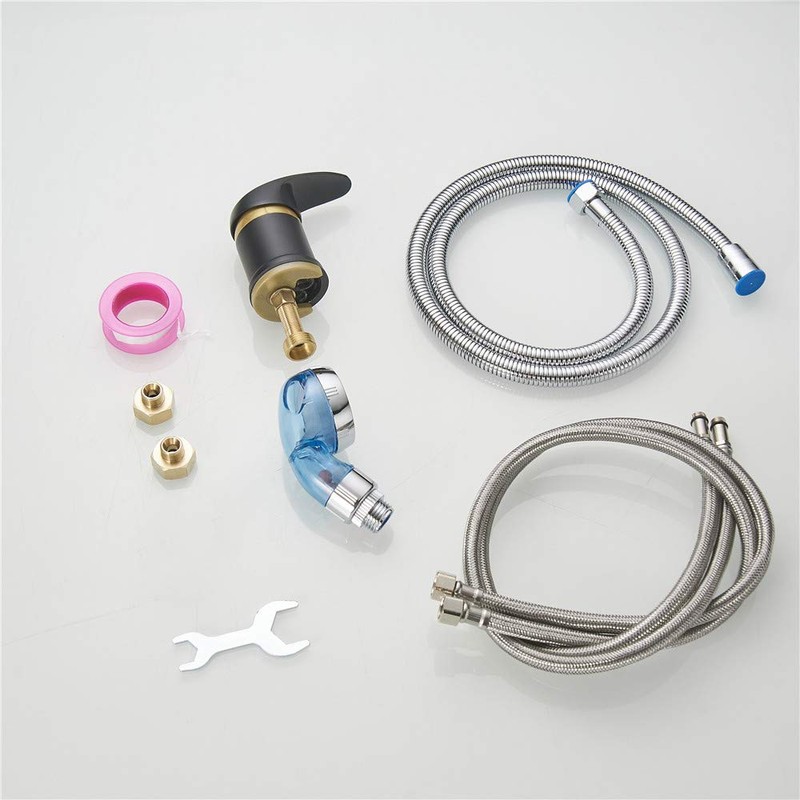 Brass Salon Shampoo Bowl Faucet and Sprayer Kit for Shampoo
