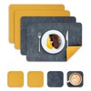 Placemats and Coasters Set of 4, PU Leather Heat-Resistant Table