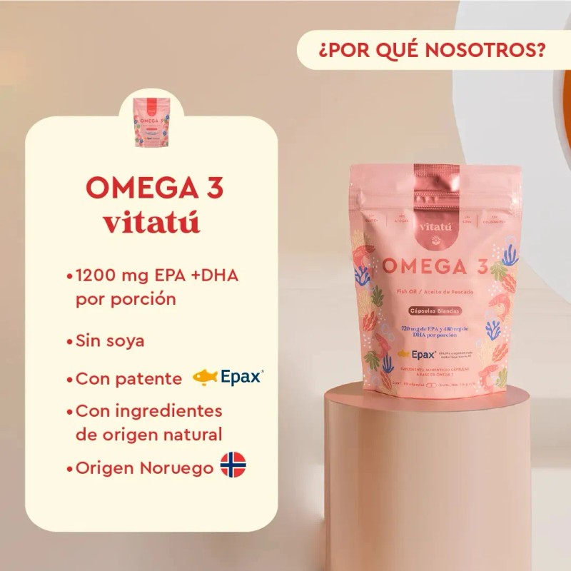 Vitatú Omega 3 De Salmón Noruego Sabor Sin sabor