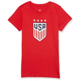USA National Team Name and Number Tee, Red, Small-7/8