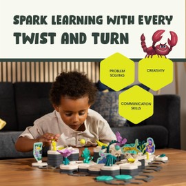 Ravensburger GraviTrax Junior Starter Set XXL - My Planet - Fun and Educational Preschool Marble Run Building Experience - STEM-Friendly, Interactive Learning, MESH Accredited - Kids Age 3 and Older