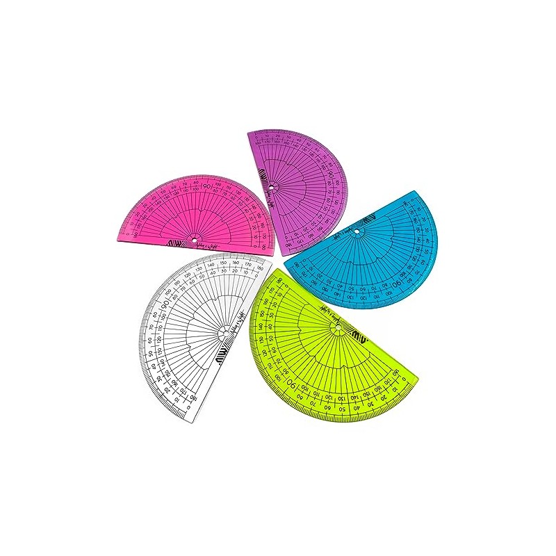 Ashton and Wright - 180 Degree Protractor - 10cm -