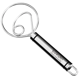 Danish Dough Whisk, Egg Beater, Stainless Steel Dough Hook Dutch Whisk for Sourdough Bread Dough Mixer Hand Stainless Steel Handle Kitchen Whisking Mixing Tool Bread Making Tools and Supplies