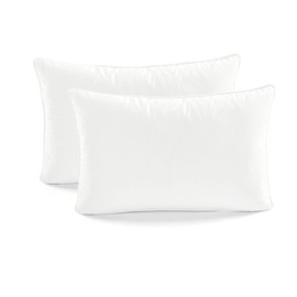 Lush Decor Velvet Solid Decorative Throw Pillow Covers, 2 Piece Set, 20" W x 13" L, White - Rectangle Pillow Cover - Throw Pillows For Bed, Couch, Or Chair