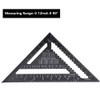 12 inch Black Aluminium Right Angle Triangle Ruler Rustproof Protractor