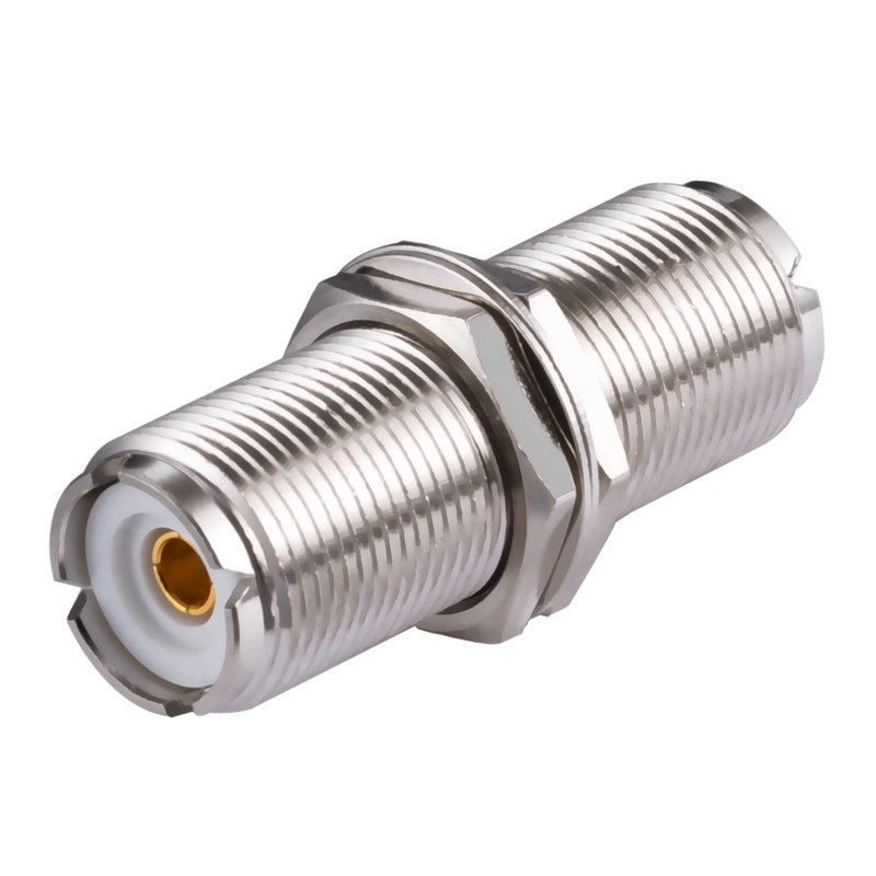 POBADY 2PCS UHF Female SO239 Bulkhead Connectors SO-239 UHF Female