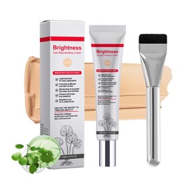 Centella Eye Rejuvenating Cream with Brush,Full-Coverage Concealer,Color Correcting Face Eye Dark Circle Concealer,Makeup Hydrating Skin Perfector Tinted Moisturiser(Light)
