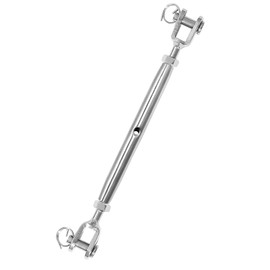 Jamiikury 2PCS M5 Jaw Jaw Turnbuckle Stainless Steel Jaw and Jaw Turnbuckle, Jaw Jaw Closed Body Marine Turnbuckle Jaw, Durable for Wire Rope Cable