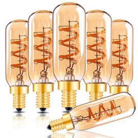 Genixgreen Led Bulb Candelabra Led Bulb Led Filament Bulb Edison Bulb Equivalent Decorative Lights Bulb for Home Bedroom (Amber, T25G-3W)