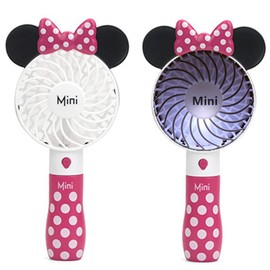 Kbinter Cute Personal Mini Fan, Handheld & Portable USB Rechargeable 1 Speed USB Fans with Colorful LED Light Adjustable, for Indoor Or Outdoor Activities, Cute Mouse