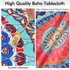 ASTNIC Round Tablecloth, Waterproof Elastic Edged Fitted Vinyl Table Cloth