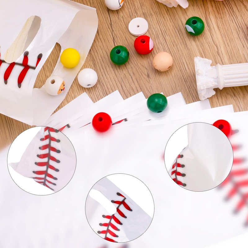 Tinoaly 50pcs Baseball Gift Bags, Baseball Themed Party Favors Bags
