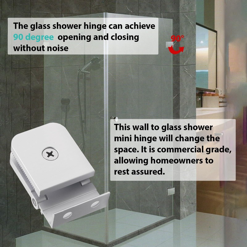 Glass Shower Door Hinges Replacement Fits 1/4 Inch Glass Shower