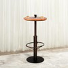 BOKKOLIK Industrial High Pub Table 42" Vintage Bar Dinner Table