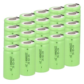 Odstore Ni-Cd Rechargeable Battery Sub C SC Batteries (Green*20)